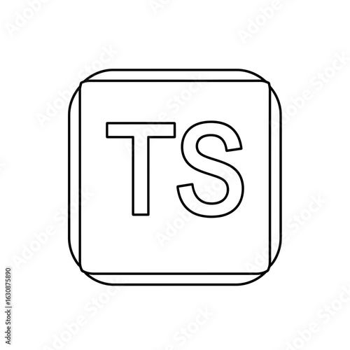 Modern minimalist symbol featuring the letters TS, perfect for branding, logo design, and web applications, conveying a sense of sleekness and simplicity.