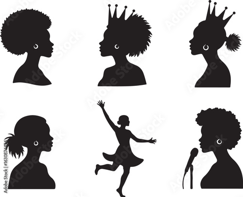 Powerful Black women silhouettes celebrating life and success