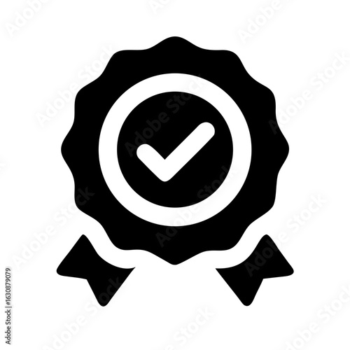 Premium quality guarantee seal of approval icon vector graphic for best choice product and service award
