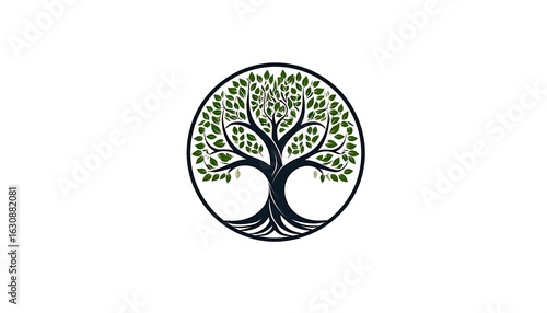 Circular tree of life emblem