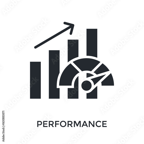 Performance Icon Glyph Style. Vector Illustration For Graphic Design
