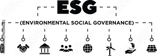 ESG (Environmental Social Governance) glyph concept