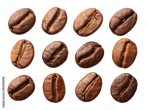 coffee beans on white background