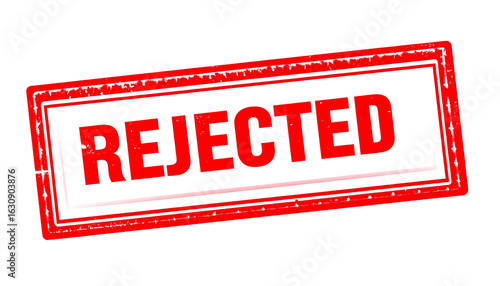rejected stamp isolated on white