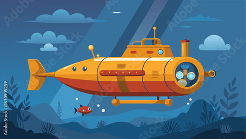 A miniature submarine allows visitors to experience what its like to explore the depths of the ocean.