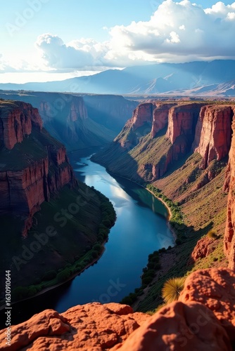 Breathtaking Waimea Canyon panorama, vibrant colors, beautiful, Kauai