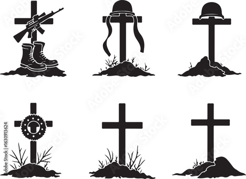 Honoring fallen heroes with solemn military grave markers