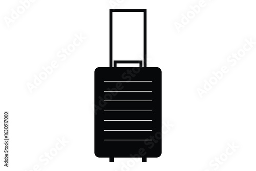 suitcase and luggage icon. suitcase with luggage icon, briefcase and trolley icon.