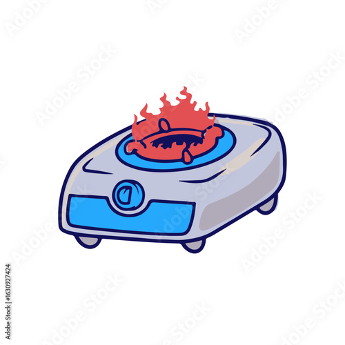 gas stove vector illustration image