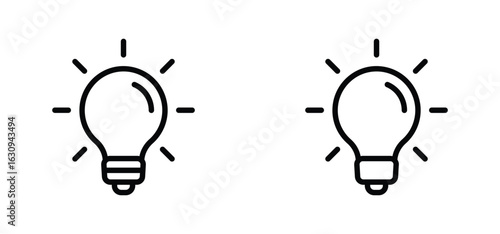 Lightbulb icon. Bulb lamp icons set vector. Idea symbol vector