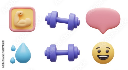 Colorful graphic icons set