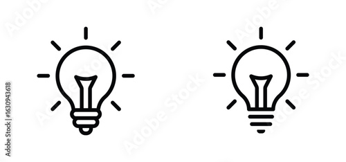 Lightbulb icon. Bulb lamp icons set vector. Idea symbol vector