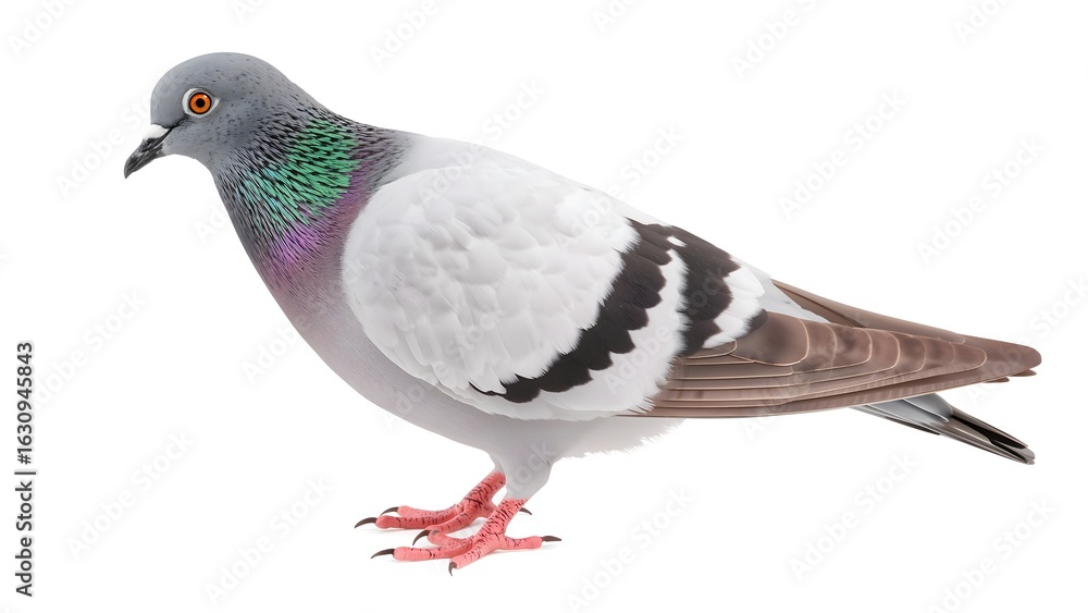 Fototapeta premium High-Quality Side View of a Pigeon