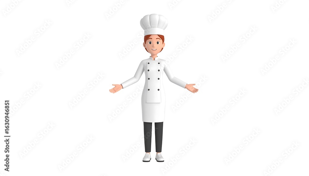 Cartoon chef welcoming Cartoon chef welcoming