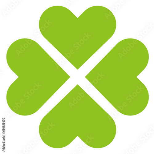 四葉のクローバーのイラスト