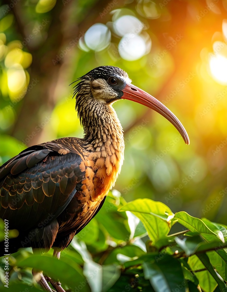 Obraz premium Bird perched in lush foliage