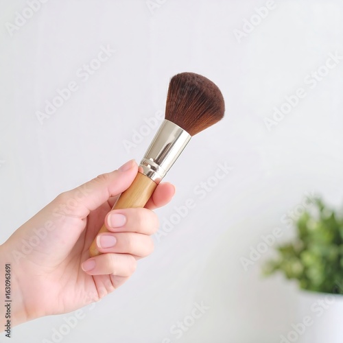 Handheld makeup brush