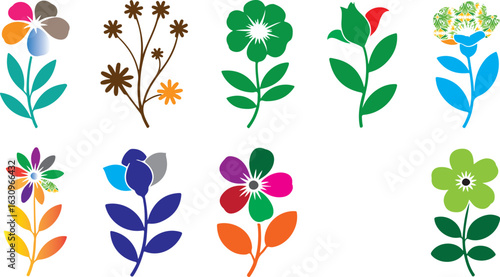 Colorful floral designs flowers nature