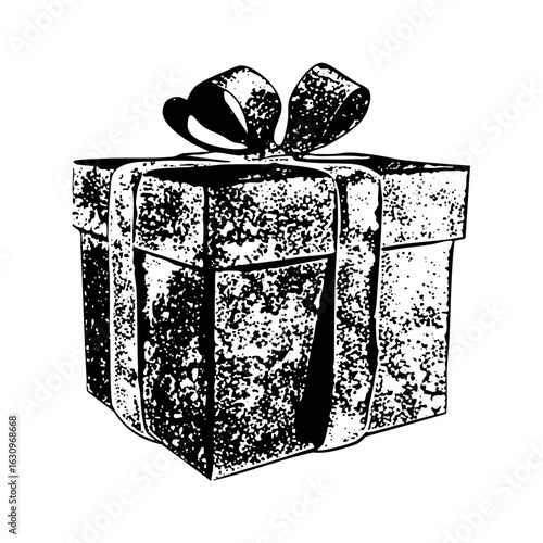 Vector Festive gift box with a bow