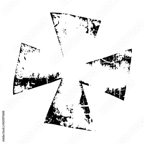 Vector Distressed Iron Cross Emblem
