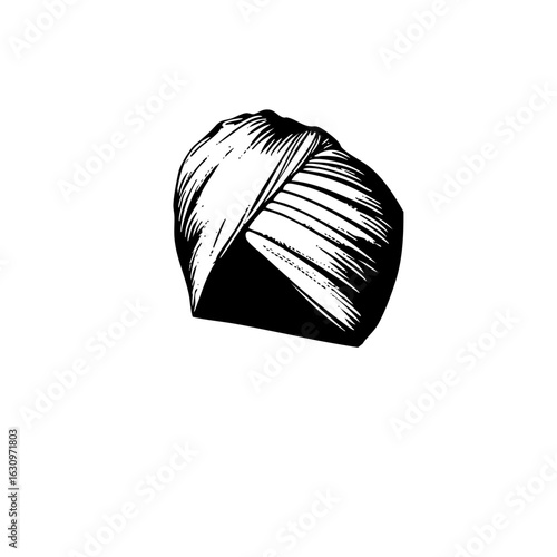 Vector Detailed of a traditional turban headwear.