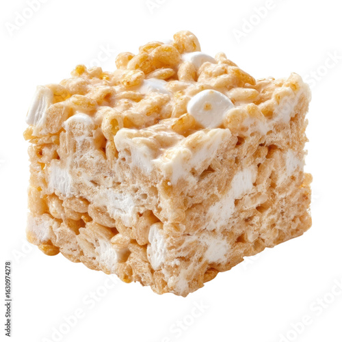 Delicious Marshmallow Rice Cereal Treat Square for Sweet Tooth Cravings
