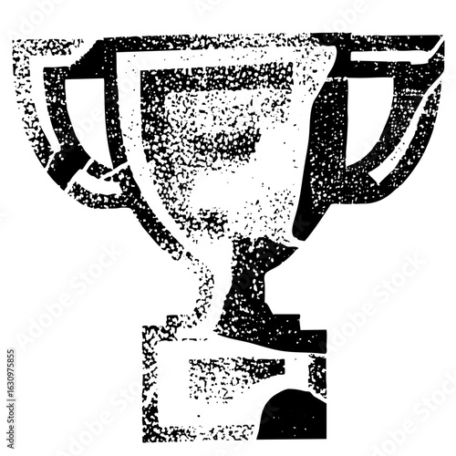 Vector Vintage trophy with distressed texture.