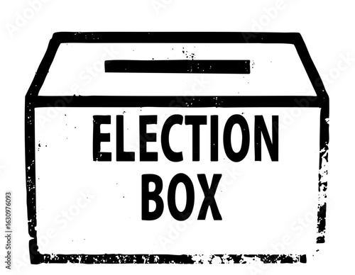 Vector of an election box with prominent text.