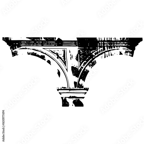 Vector Ornate architectural corbel features a detailed stone .