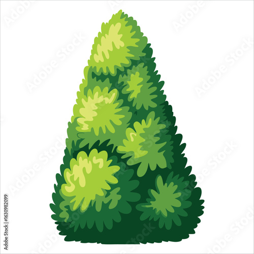 Green bush growing in park representing nature freshness and clean air ideal for environmental or landscaping projects and green themed designs