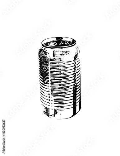 Vector Detailed of a cylindrical beverage container.