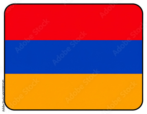 Free Download Flat Armenia Flag with Clean Lines and Accurate Proportions, isolated on transparent background. - GFXLoad