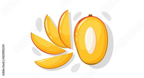 juicy mango slices perfect for tropical food drink designs