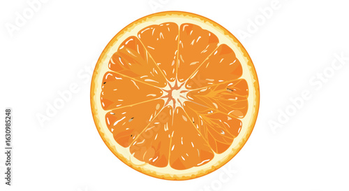 juicy orange slice vibrant vector illustration for freshness and health