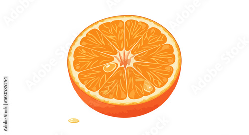juicy orange slice vibrant vector illustration for food drink health designs