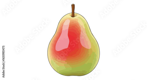 juicy red and green pear perfect for healthy food branding