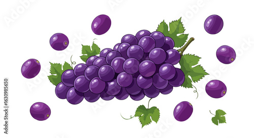 juicy purple grapes fresh fruit for healthy lifestyle designs