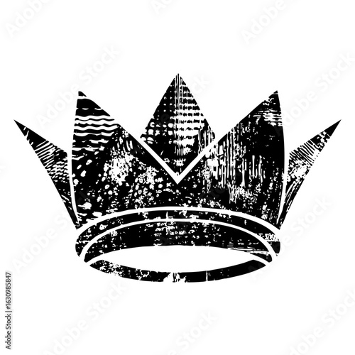 Vector Distressed crown with a textured finish.