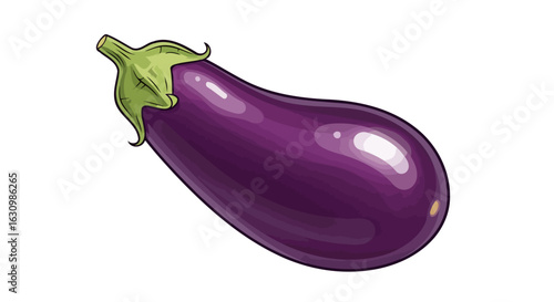 vibrant eggplant illustration perfect for food blogs and recipes