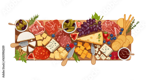 abundant charcuterie board gourmet cheese meat fruit platter for parties