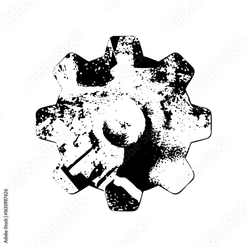 Vector Distressed gear with internal cross