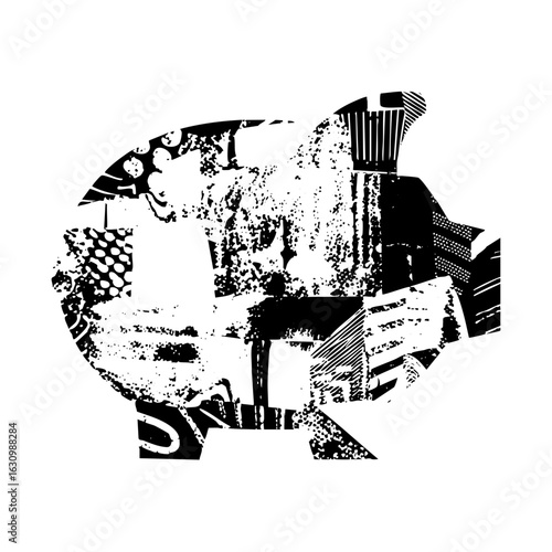 Vector Abstract cityscape features a pianist performing indoors.