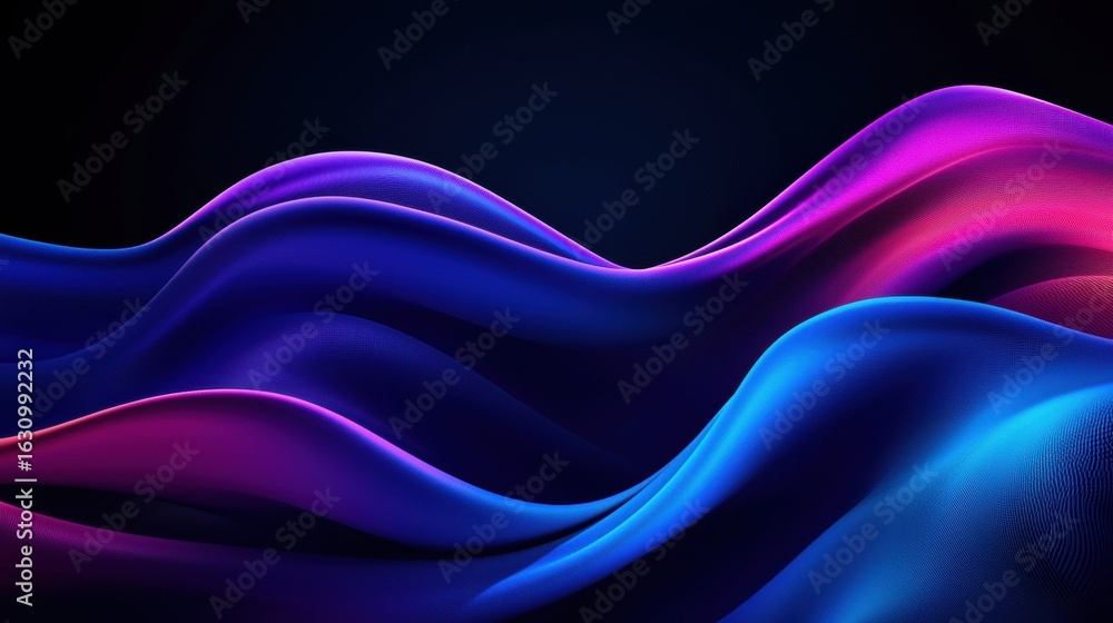Fototapeta premium Abstract waves of vibrant colors in a flowing design