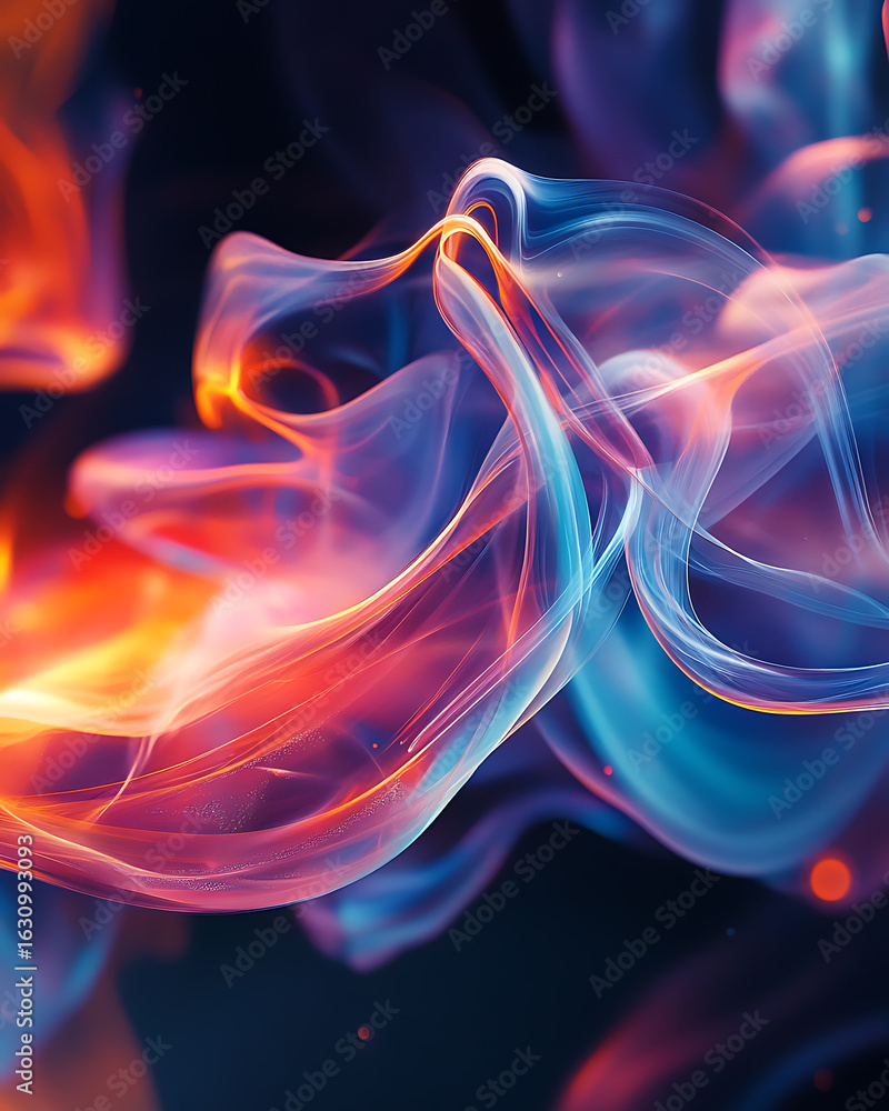 Obraz premium 3D abstract visuals and futuristic elements isolated on black, designed for versatile commercial use across technology, minimal, sci-fi, and eco concepts