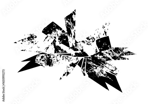 Vector Abstract shattered with sharp fragmented shapes.