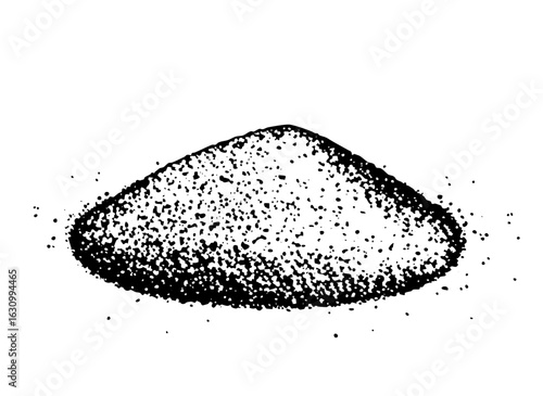 Vector Textured pile of granular material .
