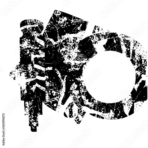 Vector Abstract scorpion with distressed texture.
