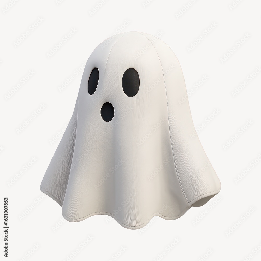 Fototapeta premium Cute cartoon ghost illustration.