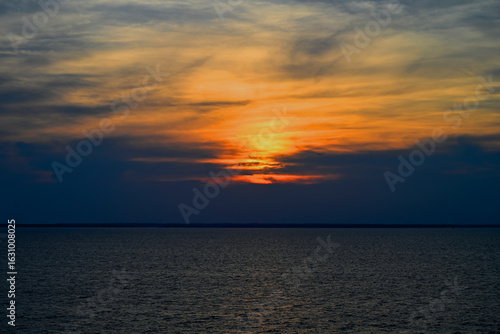 sunset over the sea