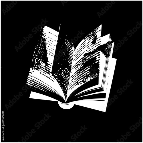 Vector Open book with detailed pages .
